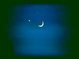 [2008-12-02 18:07:13] 昨日の夜空。　月と木星と金星らしいです。おかんが超珍しいと言ってました。