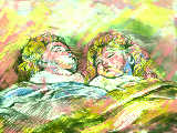 眠る二人の子供　ルーベンス模写