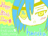 [2010-10-18 17:42:35] haruka！　誕生日おめでとう！　遅くなって＆絵下手でごめん↓↓