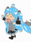 [2009-04-12 14:59:06] 初音ミク&ネコで～すｗ　色塗りつかれた～