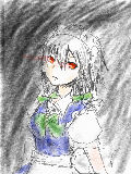 [2010-03-08 19:48:57] 落書き　友達が東方好きだから描いてみたんだけど･･･ひどいｗ　初描き咲夜さん