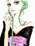 [2010-07-16 01:48:43] YORuのPCは超ロングみつあみ、パステルグリーンの髪、ウサギみたいな瞳、黒地に花柄の着物風ワンピース・ミニスカ、網タイツ・黒いハイヒールの美少女です。
