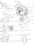 数学ノートにて。リボンの部分には赤ペン使ってやがった…orz