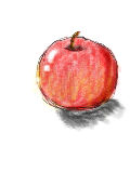 やっと描けたマウス描きのリンゴ！！