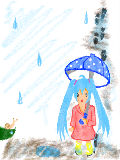 [2011-05-15 18:48:37] ミクちゃん、雨のお散歩