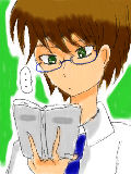 [2011-10-06 21:34:43] メガネ男子は読書中