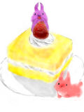 [2012-08-11 12:19:53] ウサギ&ケーキ